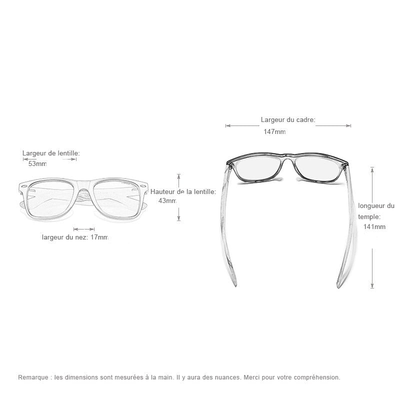 Lunettes de Soleil Polarisées en Bois de Noyer Noir