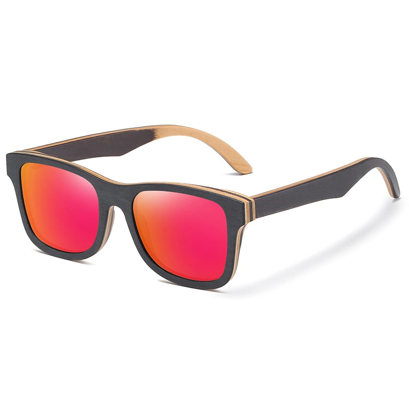 Lunettes de Soleil Polarisées en Bambou Skateboard