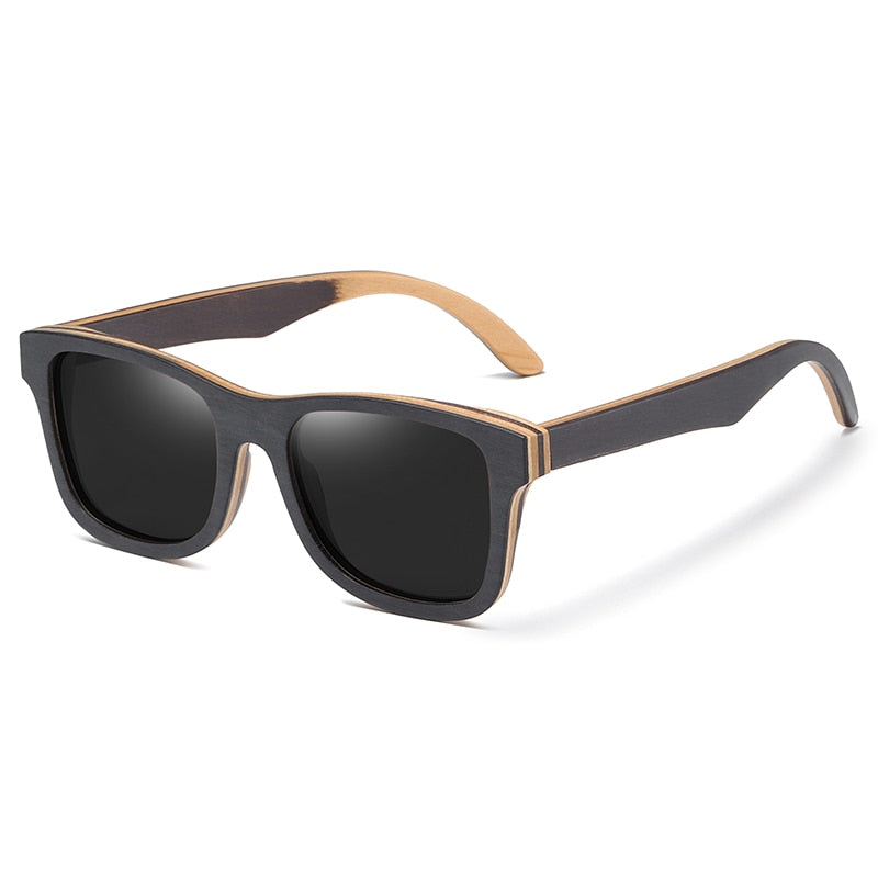 Lunettes de Soleil Polarisées en Bambou Skateboard