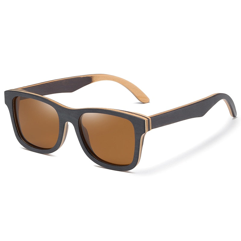 Lunettes de Soleil Polarisées en Bambou Skateboard