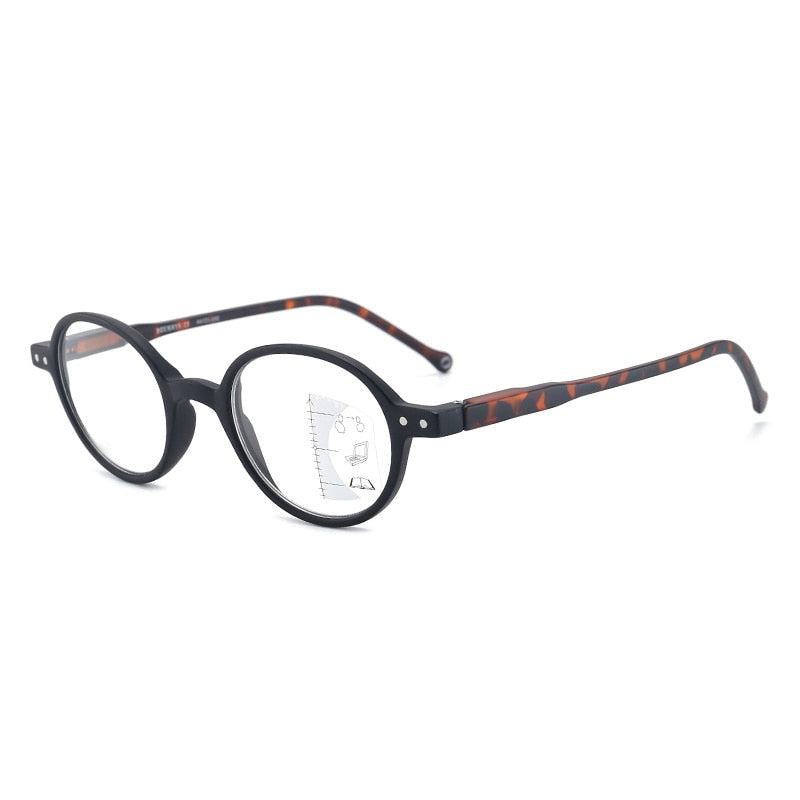 Lunettes Loupes Rondes Progressives Anti Lumière Bleue